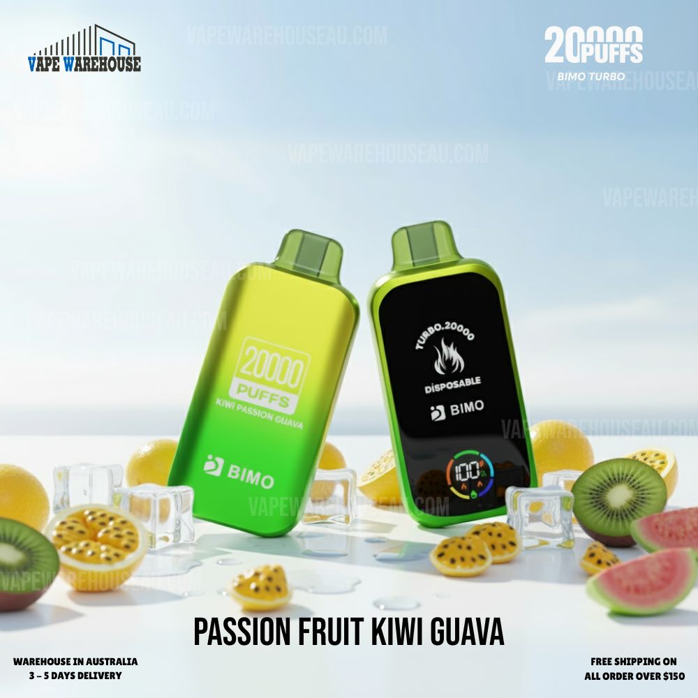 BIMO Turbo 20000 Puffs Passion Fruit Kiwi Guava 1 BIMO Turbo 20000 Puffs Passion Fruit Kiwi Guava
