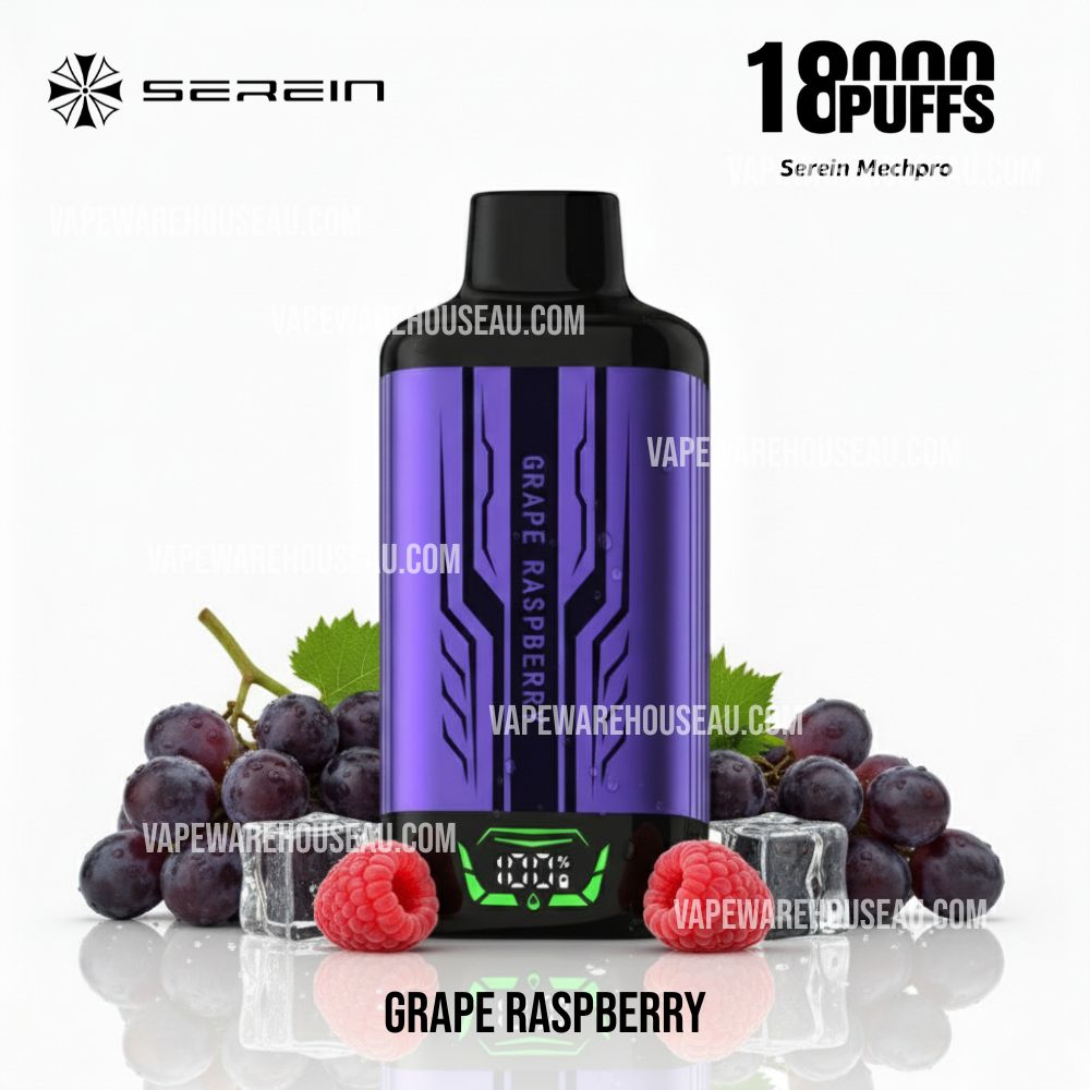 SEREIN MECH PRO 18000 Puffs Grape Raspberry 1 SEREIN MECH PRO 18000 Puffs Grape Raspberry