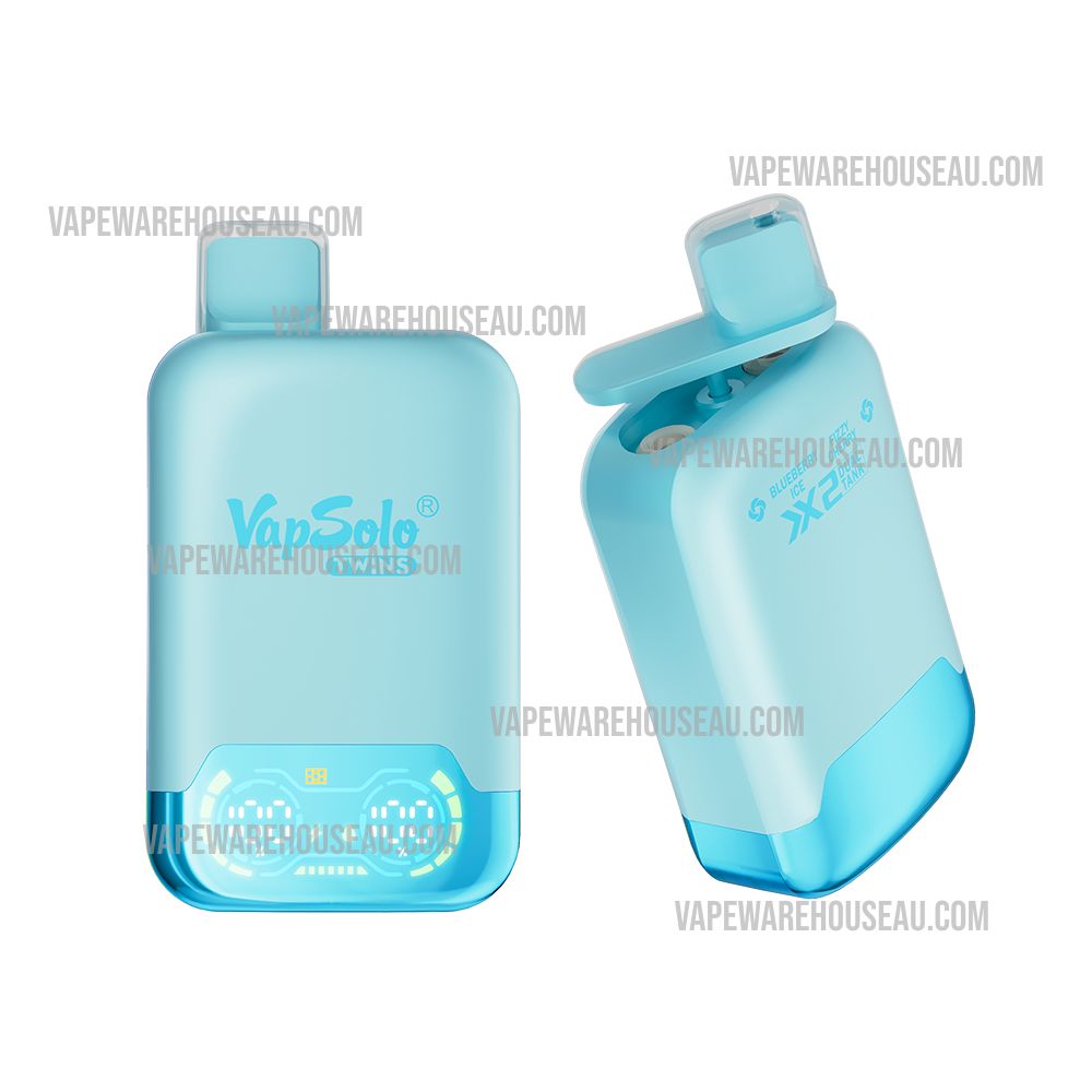 VapSolo Twins 20000 Puffs Blueberry Ice & Fizzy Cherry 1 VapSolo Twins 20000 Puffs Blueberry Ice & Fizzy Cherry